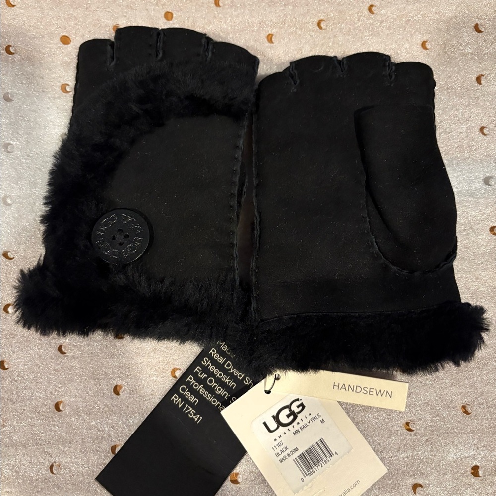 UGG Black Fingerless Gloves